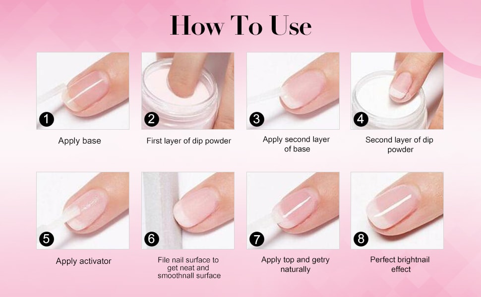 Dip powder nail application process — step-by-step guide